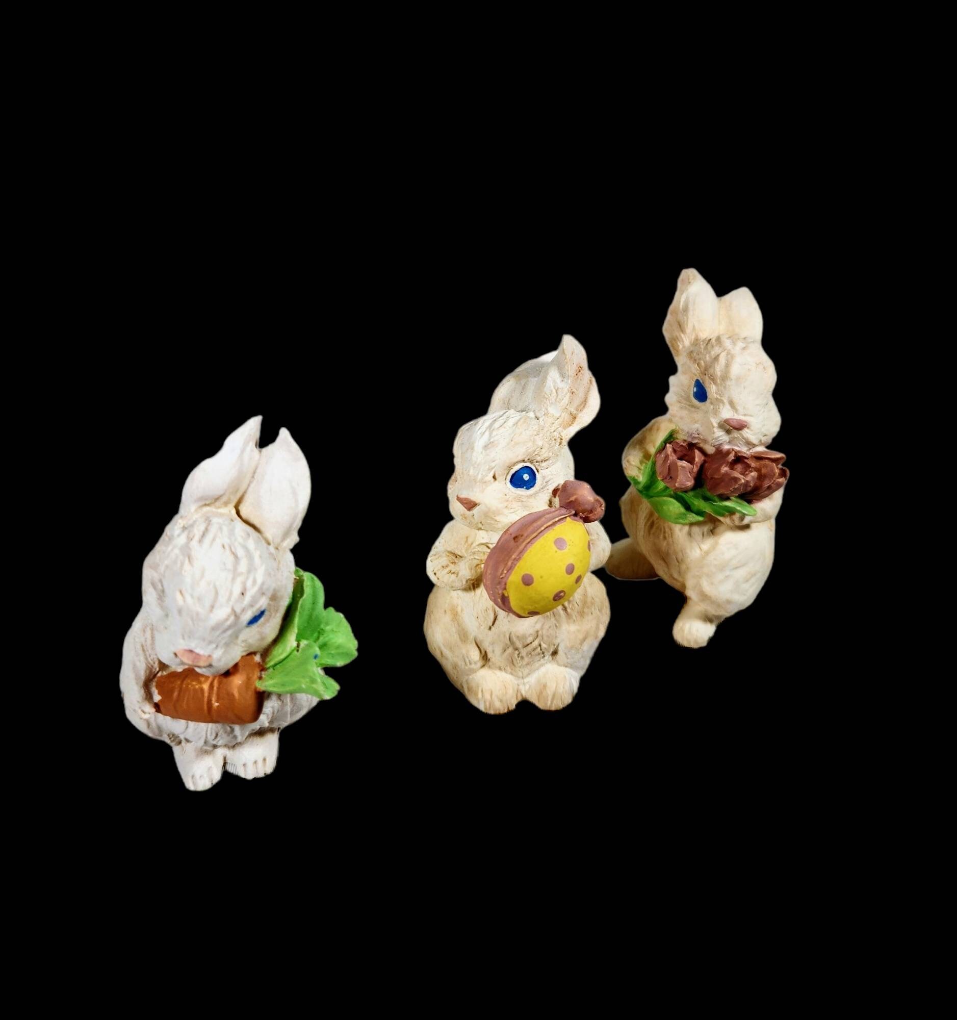 Russ Rabbits Russ Berry Resin Bunny Rabbit Bunny Miniatures Set of 3 - Etsy