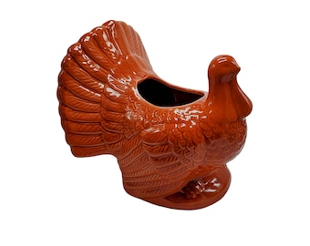 Ceramic Turkey Fall Decorative Centerpiece Vase