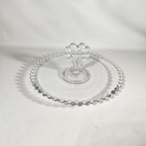 Vintage helder hart behandeld keizerlijke glazen muntbakje luierschotel