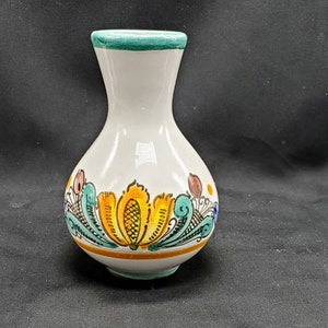 Decorative Bud Vase Pottery Handmade Hand Painted