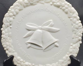 Fenton Glass Collector's Love You More Today Commemorate Wedding Plate