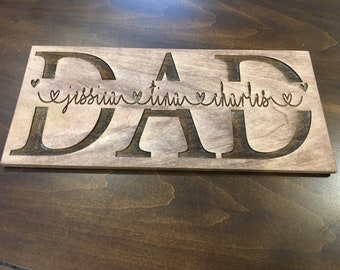 Custom Gift For Dad, Dad Sign, Gift for Dad, Gift for Father, Personalized Fathers Day Gift, Dad Birthday Gift, Gift For Him, New Father