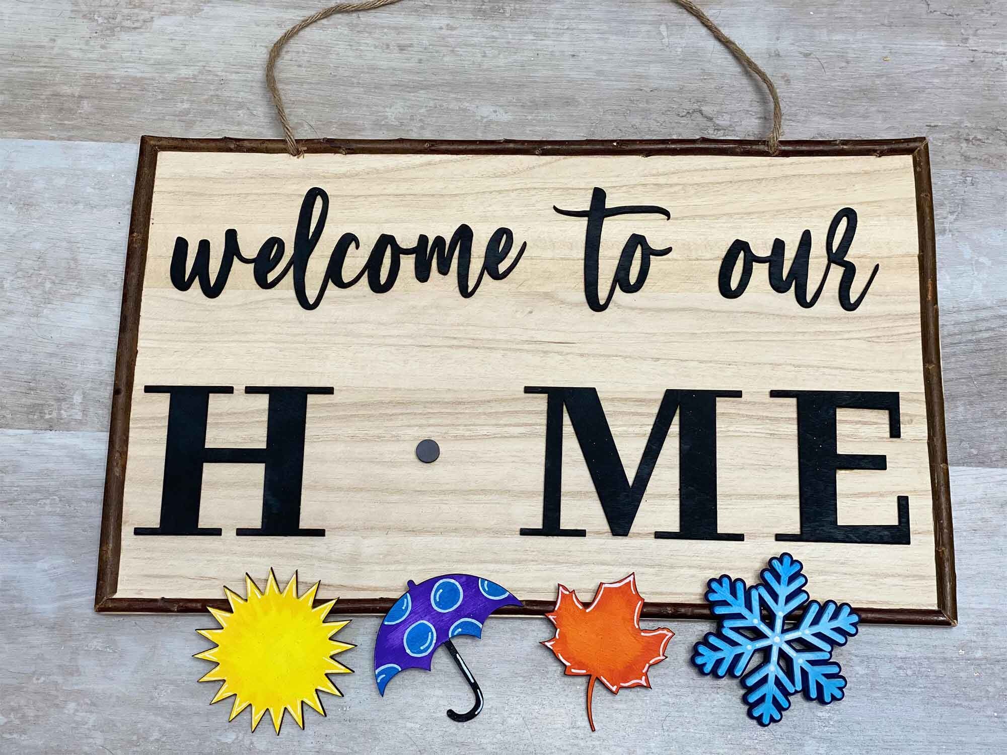 To Our Home Sign With Interchangeable Pieces Door Etsy