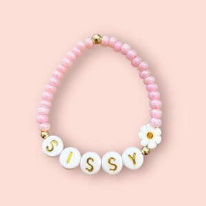Custom Name Girls Bracelet Daisy Bracelet for Toddler and Girls
