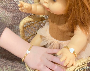 Girl + Doll Matching Bracelet Set Minikane Doll Miniland Doll Accessories Girl Jewelry Toddler Jewelry Girl Boho Bracelet