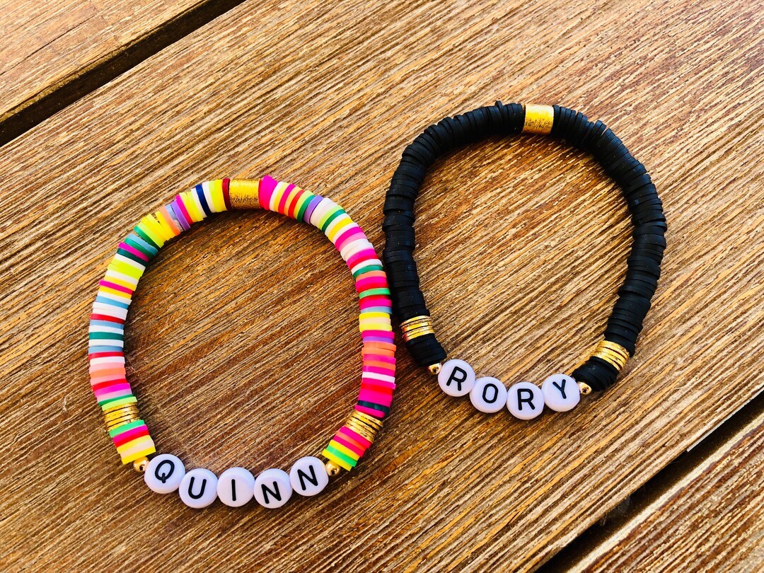 Name Bracelet Heishi Personalized Custom Name Choose Any Word - Etsy