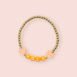 Tennessee Vols Bracelet Rocky Top University of Tennessee Bracelet Orange Checker