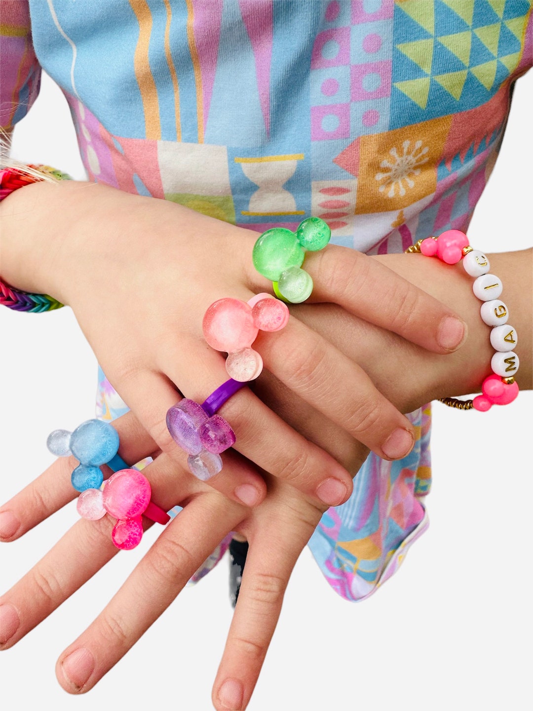 Disney Rings Mickey Girls Toddler Rings Pastel Disney Mickey Minnie ...