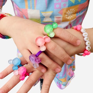 Disney Rings Mickey Girls Toddler Rings Pastel Disney Mickey Minnie Ring Mouse