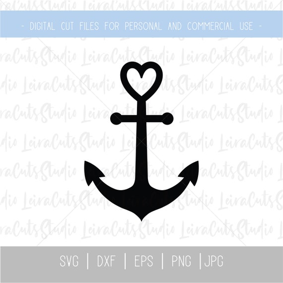 Herz Anker SVG Anker SVG Datei Anker PNG Maritime Clipart Etsy