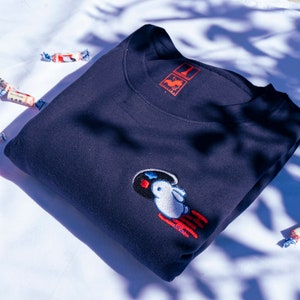 White Rabbit Embroidered Crewneck Sweater