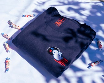 White Rabbit Embroidered Crewneck Sweater