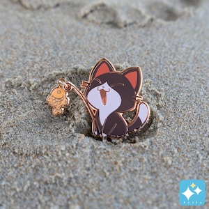 Fishing Cat Enamel Pin