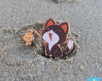 Fishing Cat Enamel Pin