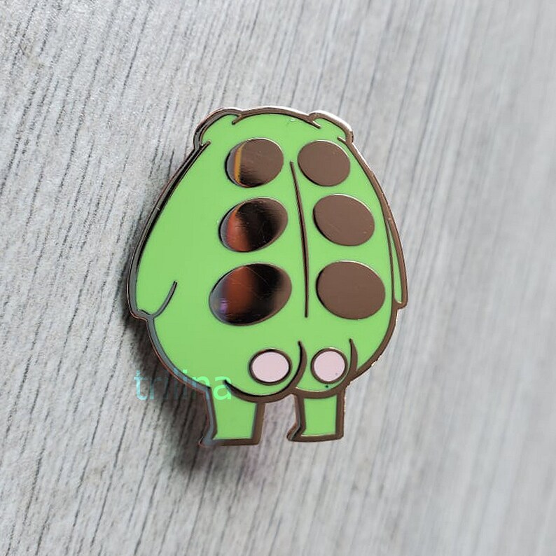 Frog Butt Hard Enamel Pin 