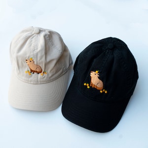 Capybara Embroidered Cap