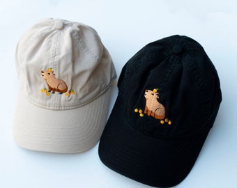 Capybara Embroidered Cap