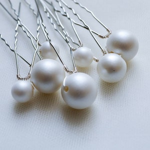 Pearl hair pins set of 7, Wedding hair pins, Bridal pearl headpiece, Fashion pearl hair accessories