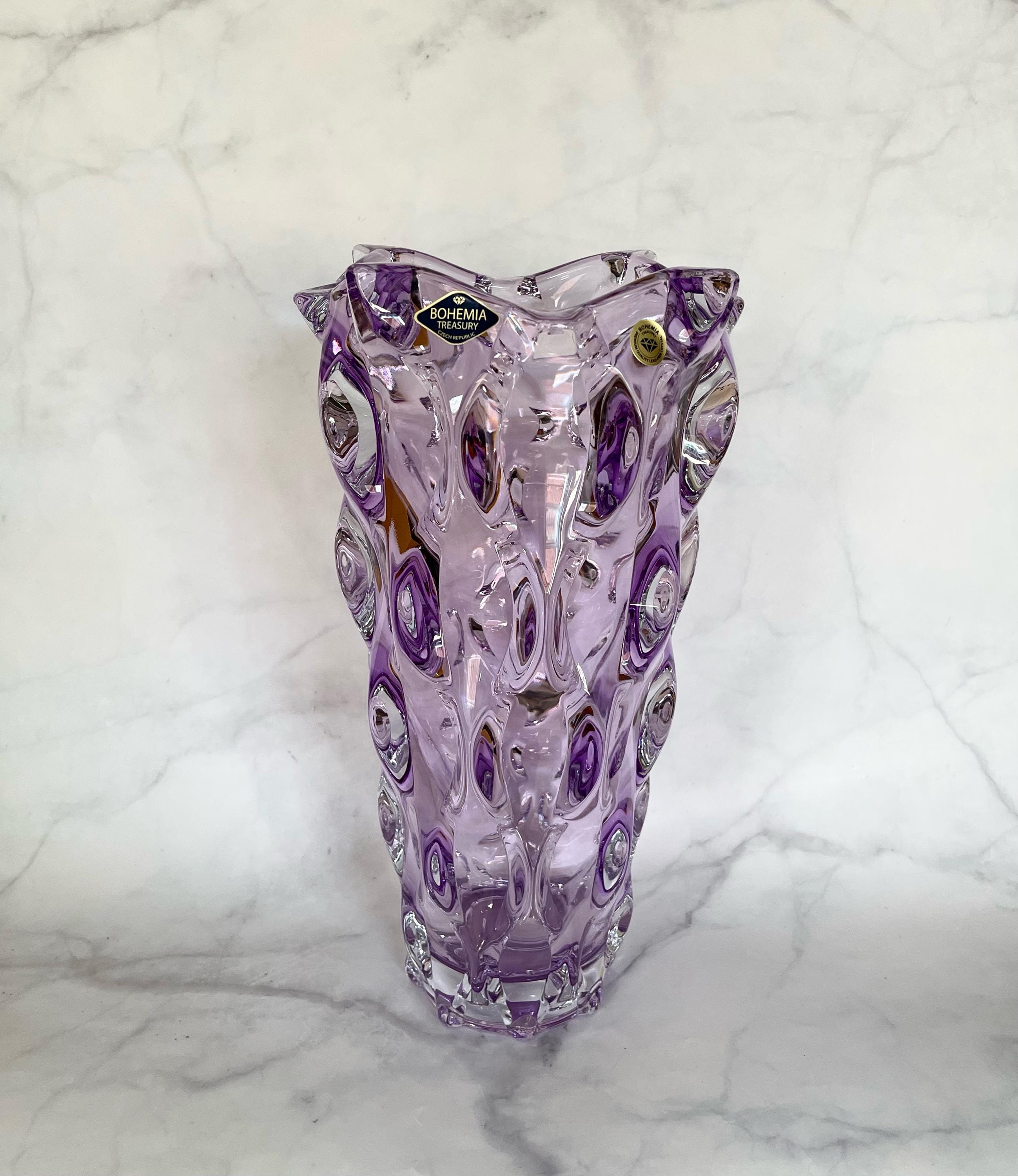 Bohemian glass vase - Etsy 日本