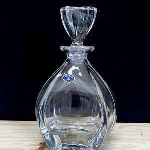 Bohemia Crystal Decanter 22 oz. Whiskey Carafe, Wine Bottle, Table Decor