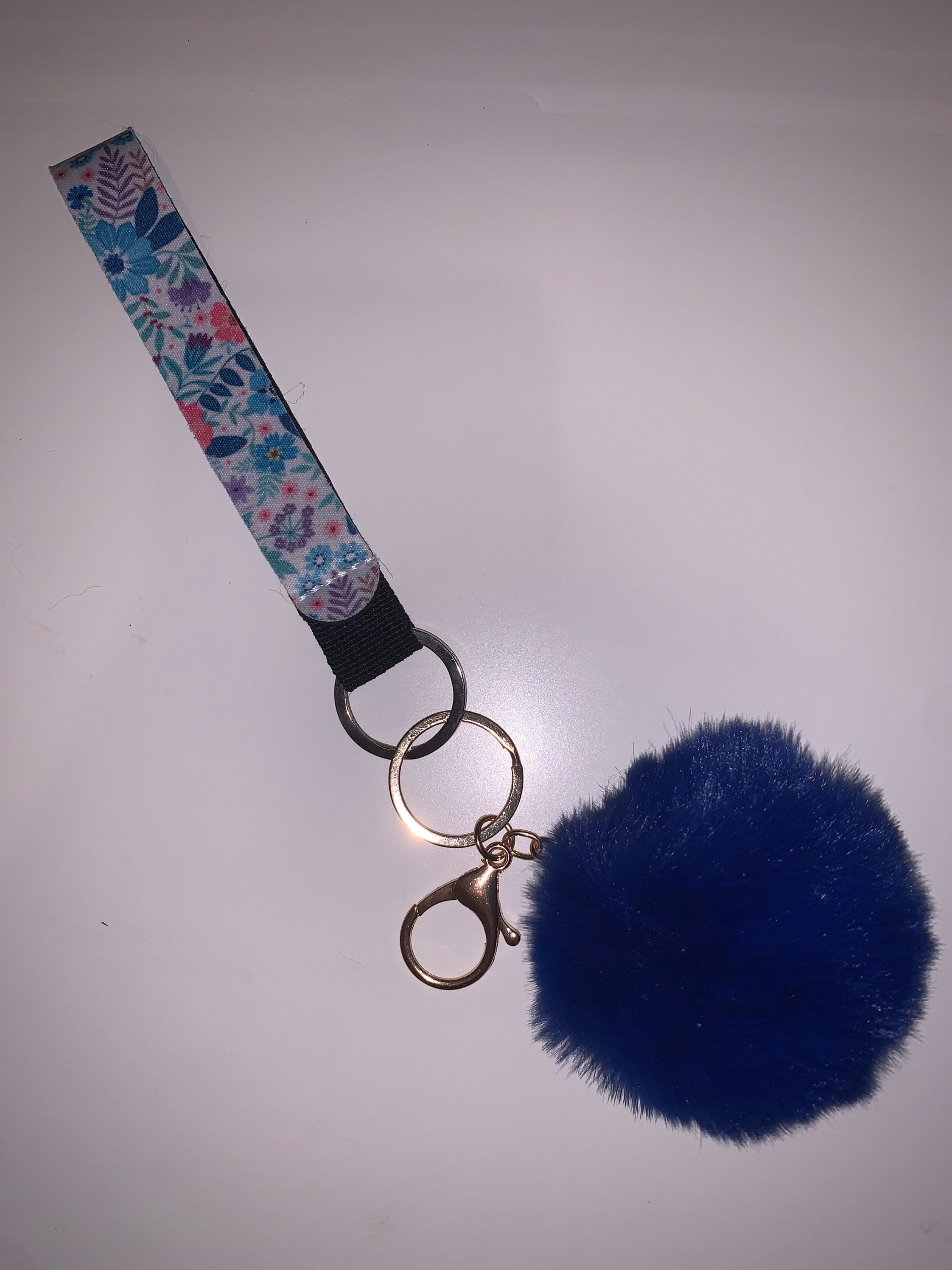 Keychain lanyard with pom pom Etsy