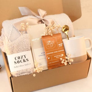 New parents care package | Welcome Baby Gift Basket | New Mom Gift Box Coffee Box