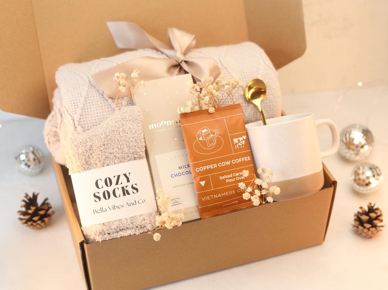 New parents care package | Welcome Baby Gift Basket | New Mom Gift Box Coffee Box