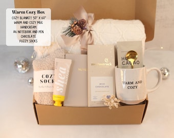 Birthday gift for her with Blanket Care package cozy style gifts holiday decor gifts