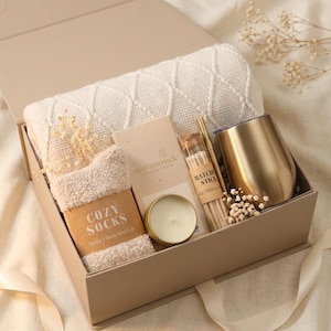 Thinking of You Gift Box, Comfort Care Package for Women, Sympathy Gift, Cozy Self Care Box