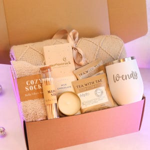 Teacher Gift Box Care Package for her Personalized Gifts for her Custom Name Tumbler