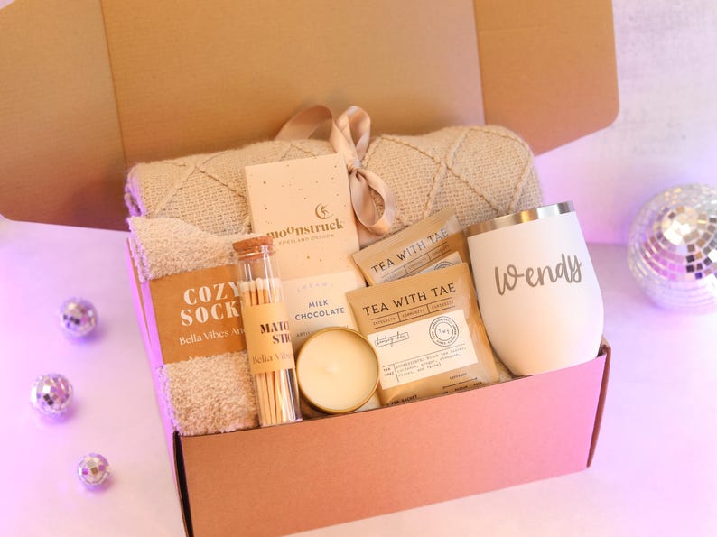 Teacher Gift Box Care Package for her Personalized Gifts for her Custom Name Tumbler