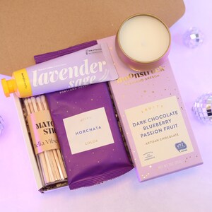 Teacher Gift Box Care Package for her Personalized Gifts for her Cute Purple Box
