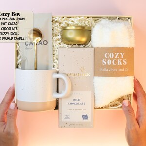 Regalo de cumpleaños para ella. Regalo de estilo acogedor. Paquete de cuidados para mujer. Regalos de decoración navideña. Golden Box