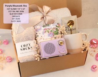 Caja de regalo de estilo acogedor, paquete de cuidado personalizado para mujer, canasta de regalo personalizada