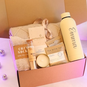 Teacher Gift Box Care Package for her Personalized Gifts for her Custom Bottle Box