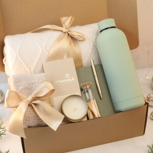 Teacher Gift Box Care Package for her Personalized Gifts for her Green Bottle Box