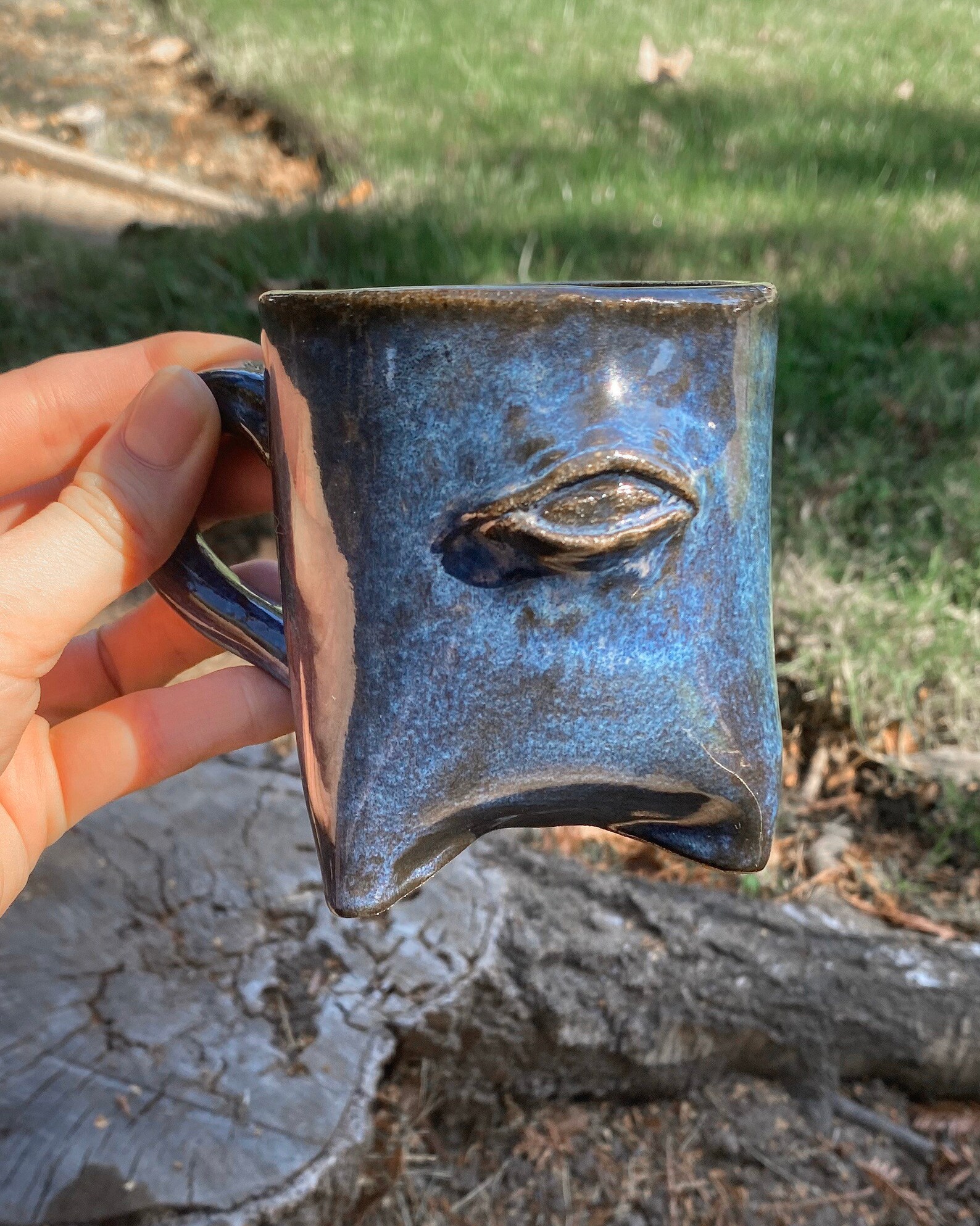 Handmade Tripod Eye Mug Etsy