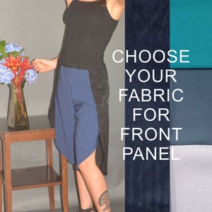 Capri Custom Fabric Choice, Made to Order, Boho Wide Crops, Black Capri Wide Leg Pant, Fall Winter Capri, Choose Color, Cotton, Rayon, Linen
