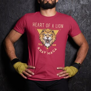 Dirty Ray Maglietta Arti Marziali MMA Krav Maga Uomo K49, 100% Cotone, Stampa Serigrafica, Comfort Fit