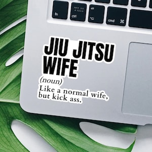 Funny Kick Ass Jiu Jitsu Wife Definition Sticker, Jiu Jitsu Wife Gift, Gift for Jiu Jitsu Wife, Jiu Jitsu Gift, BJJ Wife Gift, Jiu Jitsu