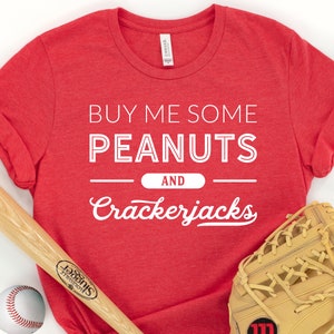 Peanuts and Crackerjacks Baseball Tee - Women's Unisex T-Shirt
