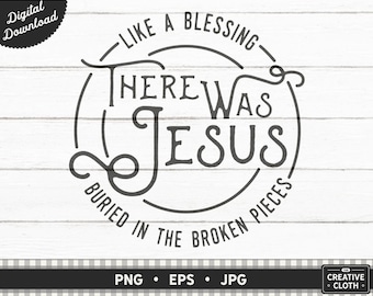 There Was Jesus PNG: Christian Lyrics Graphic (Digital File)