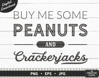 Peanuts and Crackerjacks Baseball Design (Digital Download)
