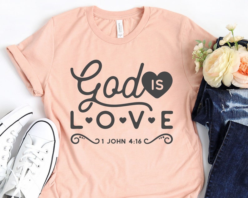 God is Love PNG Christian Valentine's Day Sublimation 1 | Etsy