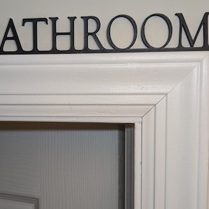 Bathroom Sign Door Topper