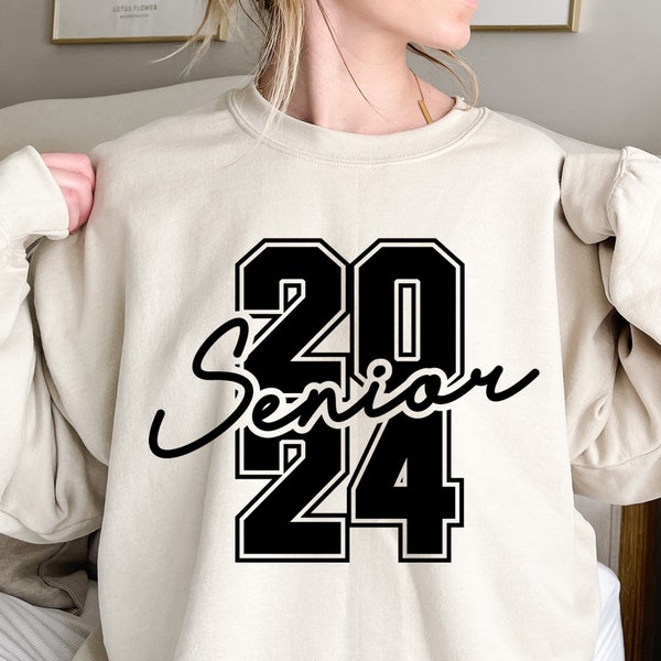 Senior 2024 SVG, Class of 2024 SVG, Graduation 2024 SVG, High School Shirt Svg, University Svg, Png Sublimation, Silhouette Cricut Digital