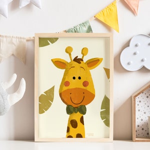Giraffe Original Cartoon Printable Art