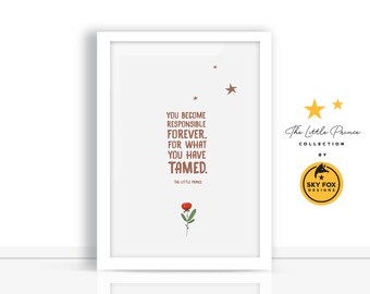 Rose - The Little Prince - Printable Art