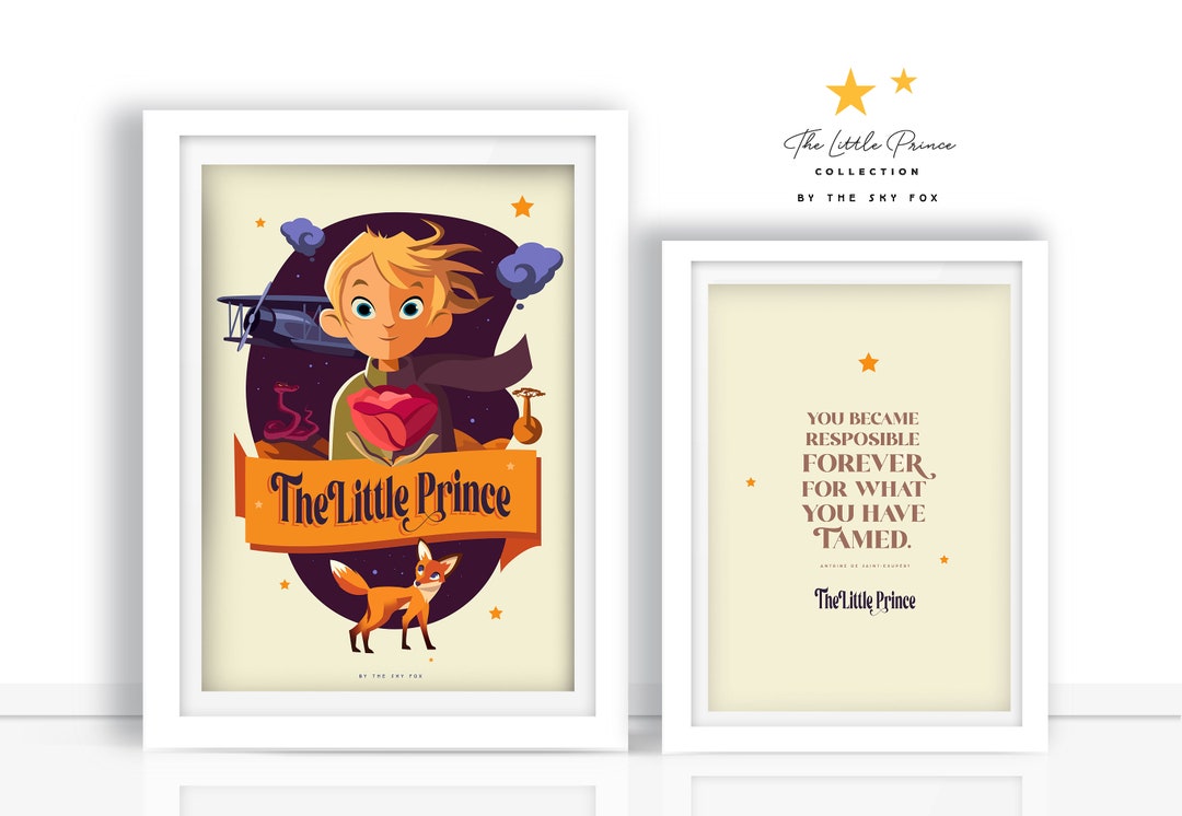 Set of 2, the Little Prince, Nursery Wall Art Decor, Nursery Prints ...