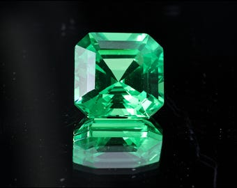 Czochralski - V:YAG groene kunstmatige kristal lab steen lab edelstenen laser 6,75 CT 9,5 * 9,5 * 6,4 MM losse steen cadeau voor haar